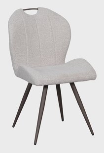 LABEL51 Eetkamerstoel Silly Bouclé - Naturel/Brons