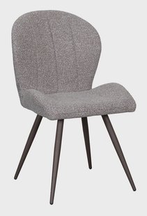 LABEL51 Eetkamerstoel Sil Bouclé - Mushroom/Brons
