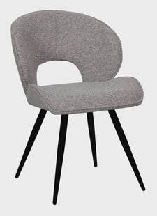 LABEL51 Eetkamerstoel Sakura Bouclé - Mushroom/Zwart