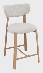 LABEL51 Barstoel Mika Prestige-stof - Naturel (zithoogte 50cm)
