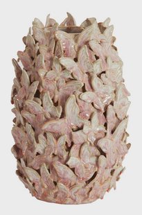 Light & Living Vaas Mariposa Keramiek, 26cm - Roze - Rond
