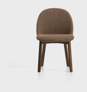 Kave Home Eetkamerstoel Meila Chenille - Terracotta/Bruin
