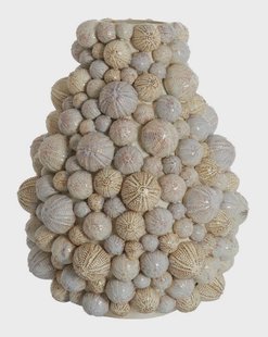 Light & Living Vaas Sea Urchin Keramiek, 49cm - Crème - Rond