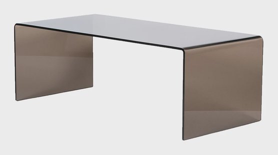 LABEL51 Salontafel Petal Glas, 110 x 50cm - Smoked Brown