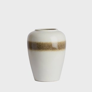 Light & Living Vaas Valeria Keramiek, 52cm - Crème/Bruin - Rond