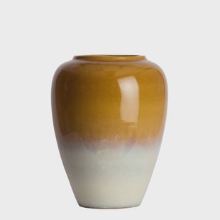 Light & Living Vaas Valeria Keramiek, 64cm - Oker/Crème - Rond