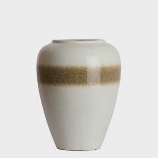 Light & Living Vaas Valeria Keramiek, 64cm - Crème/Bruin - Rond