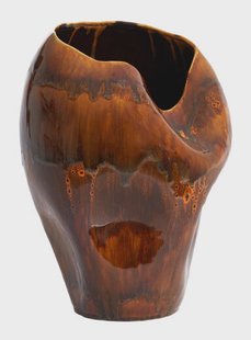 Light & Living Vaas Azura Keramiek, 35cm - Donkerbruin - Rond