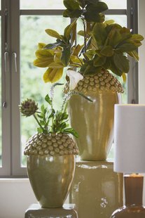 Light & Living Vaas Lovro Keramiek, 44cm - Olijfgroen - Rond