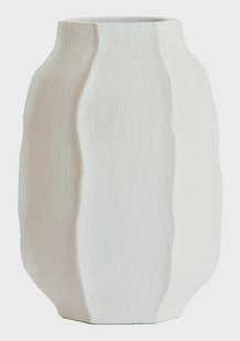 Light & Living Vaas Saphira 50cm - Mat Wit - Rond
