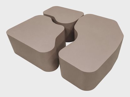 Nohr Organische Salontafel Tri Set van 3 stuks - Bruin