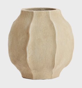 Light & Living Vaas Saphira 35cm - Zand - Rond
