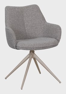 LABEL51 Draaibare Eetkamerstoel Sawa Bouclé - Mushroom/Taupe