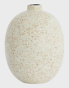 Light & Living Vaas Orxeta Terrazzo, 41cm - Crème - Rond