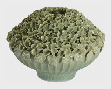 Light & Living Vaas Lirien Keramiek, 23cm - Mintgroen - Rond