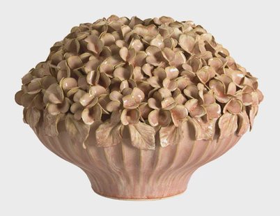 Light & Living Decoratieve Vaas Lirien Keramiek, 23cm - Roze - Rond