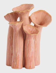 Light & Living Vaas Misurina Keramiek, 31cm - Roze - Organisch
