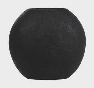 Light & Living Ovale Vaas Rayskin 45cm - Mat zwart - Ovaal