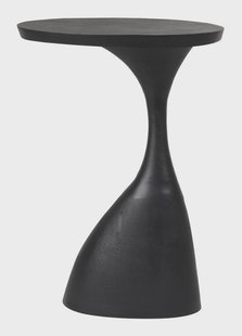 Light & Living Ovale Bijzettafel Macau 40 x 33cm - Mat Zwart - Ovaal
