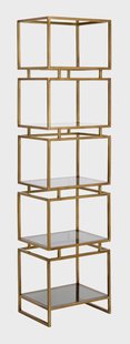 Light & Living Wandkast Lucambo Metaal en Glas, 180 x 45cm - Antiek Brons