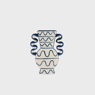 By-Boo Vaas Blu 2 32cm hoog - Blauw