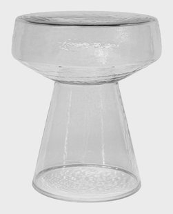 Brix Ronde Bijzettafel Bo Glas, Ø37cm - Transparant