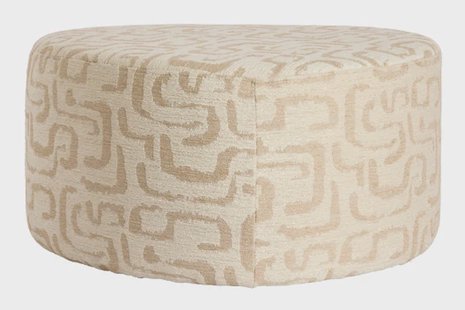 Light & Living Organische Poef Liberia 68 x 68cm - Beige/Zand