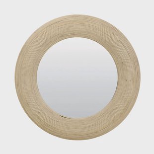 Light & Living Ronde Spiegel Piedre Rotan, 71cm - Naturel