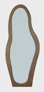 Light & Living Organische Spiegel Ruth Hout, 200 x 84cm - Grijs/Donkerbruin - Passpiegel