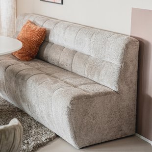 SEVN Eetkamerbank Loa 225cm - Taupe - Organisch