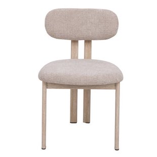 Giga Meubel Eetkamerstoel Noor - Beige/Travertin - Set van 2