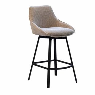 Giga Meubel Barstoel Roos - Stof/Metaal - Taupe - Set van 2