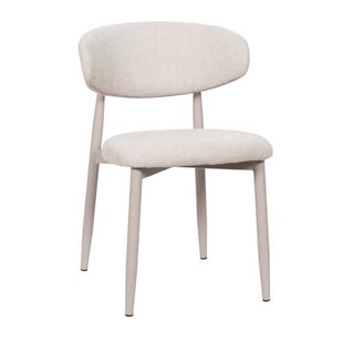 Giga Meubel Eetkamerstoel Alexia - Beige/Beige - Set van 2