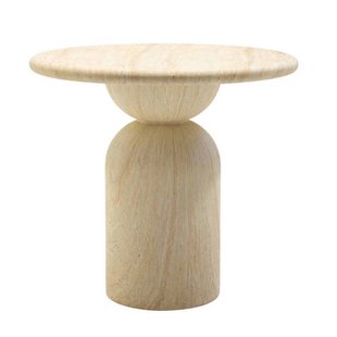 Giga Meubel Eettafel Djurö - Rond Travertin Eco Composiet - 80cm