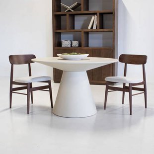 Giga Meubel Eetkamerstoel Liza Beige/Walnoot - Giga Meubel - Set van 2