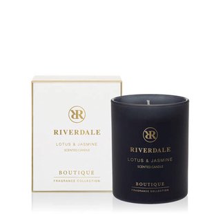 Riverdale geurkaars in pot Boutique - Lotus & Jasmine - 10cm witLotus & Jasmine