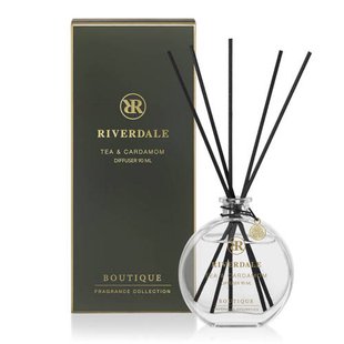 Riverdale geurstokjes Boutique - Tea & Cardamom groen - 90 ml