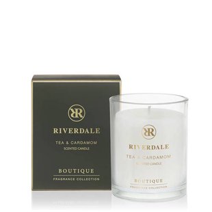 Riverdale geurkaars in pot Boutique - Tea & Cardamom - 10cm groen