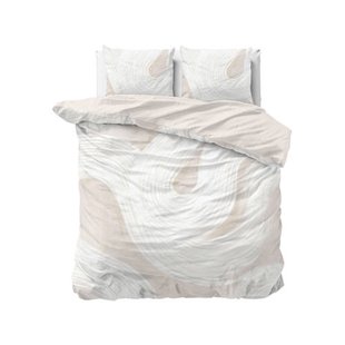 Sleeptime 2-persoons dekbedovertrek met print 200x220 cm - zand