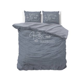 Sleeptime 2-persoons dekbedovertrek met print 200x220 cm - blauw
