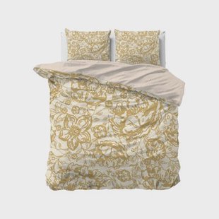 Sleeptime 2-persoons dekbedovertrek 200x220 cm met print - goud