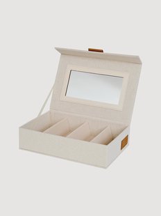 Brillenopbergdoos met spiegel Premium