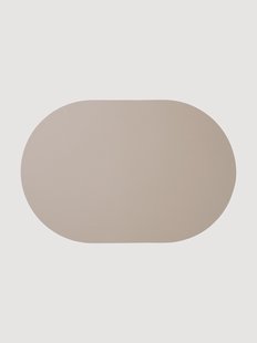 Ovale placemat Pik van kunstleer