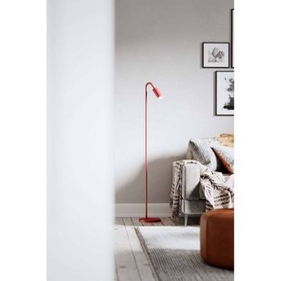 By Rydéns vloerlamp Curve, donkerrood, metaal, GU10
