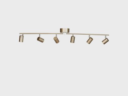 By Rydéns plafondspot Correct goudkleurig, 6-lamps, metaal, GU10