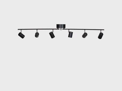 By Rydéns Plafondspot Correct zwart 6-lamps, metaal, GU10