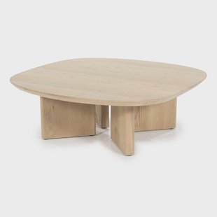 Eleonora Salontafel Stef Eiken, 80 x 80cm - Naturel - Vierkant