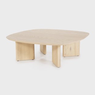 Eleonora Salontafel Stef Eiken, 100 x 100cm - Naturel - Vierkant