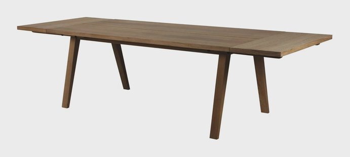 Bendt Uitschuifbare Eettafel Mads Eiken, 200/243/286 x 95cm incl. Verlengblad 2 stuks - Bruin