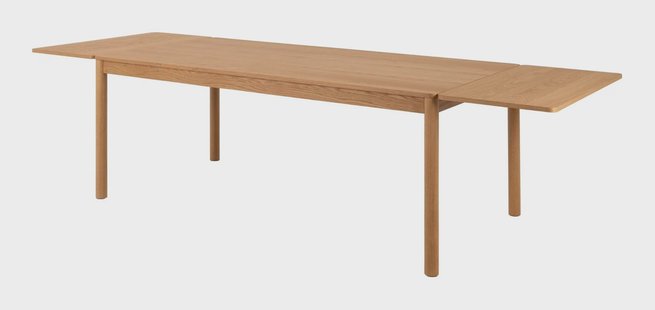 Bendt Uitschuifbare Eettafel Jerad Eiken, 200/250/300 x 100cm incl. Verlengblad 2 stuks - Bruin